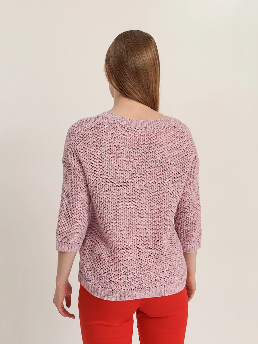 Пуловер ажурной вязки из органического хлопка